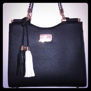 Bebe NWT black faux leather shoulder bag